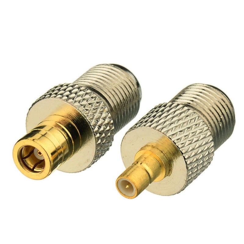 Eightwood SMB to F RG6 Coax Antenna Adapter Conversion kit 2pcs Compatible with Satellite Sirius XM Radio - Image 1